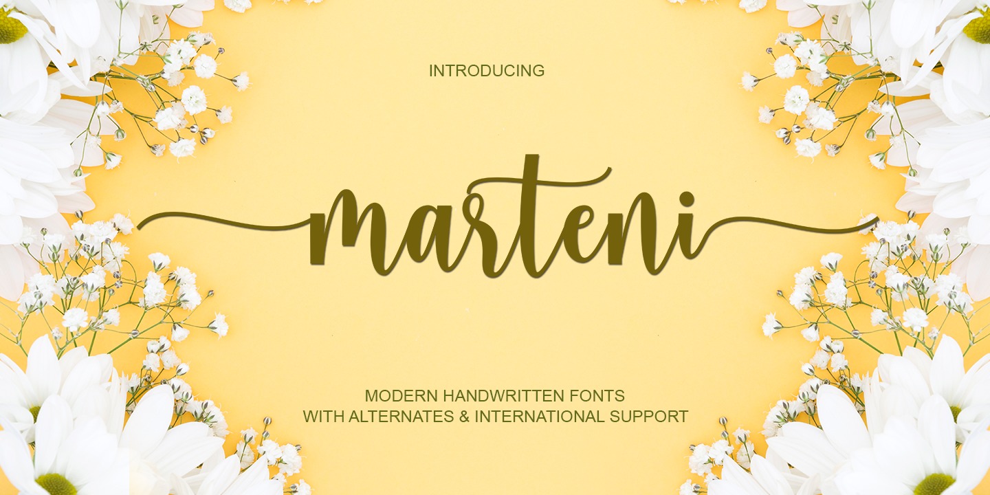Пример шрифта Marteni #1